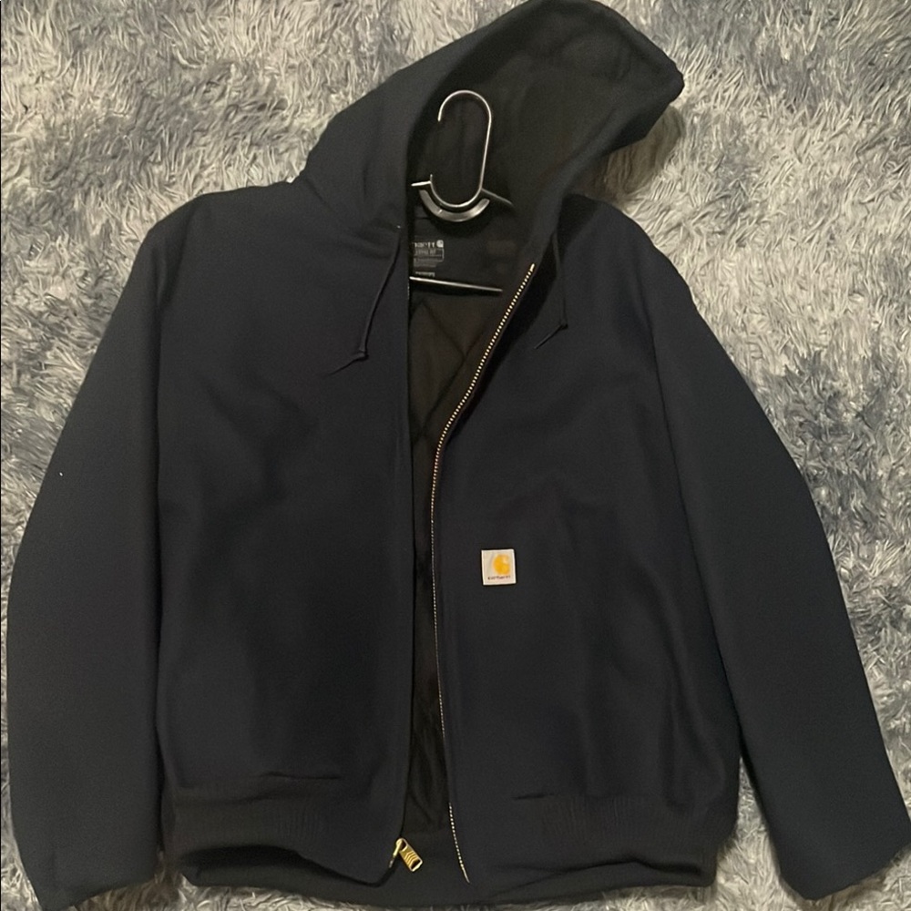 Carhartt NAVY BLUE Performance Jacket with Hood and Durable Fabric